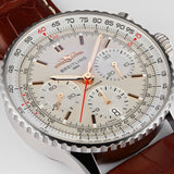 Breitling Navitimer B01 Chronograph 41 White Dial Brown Leather Strap Watch for Men - AB0139211G1P1 Authentic Buy Shop Now