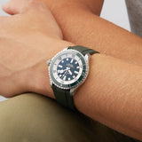 Breitling Superocean Automatic 44 Green Dial Green Rubber Strap Watch for Men - A17376A31L1S1 Authentic Buy Shop Now