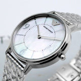 Emporio Armani Kappa Mother of Pearl Dial Silver Steel Watch For Women - AR2507 Authentic Buy Shop Now