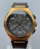 Maserati Triconic Chronograph Grey Dial Brown Leather Strap Watch For Men - R8871639003 Authentic Buy Shop Now
