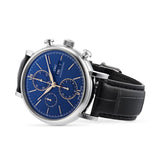 IWC Portofino Chronograph Blue Dial Black Leather Strap Watch for Men - IW391036 Authentic Buy Shop Now