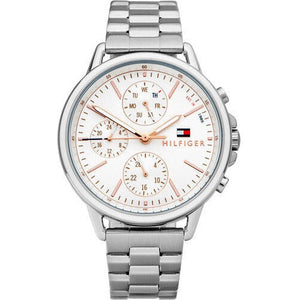 Tommy Hilfiger Carly White Dial Silver Stainless Steel Strap Watch for Women - 1781787 Authentic Buy Shop Now