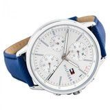Tommy Hilfiger Carly Silver Dial Blue Leather Strap Watch for Women - 1781791 Authentic Buy Shop Now