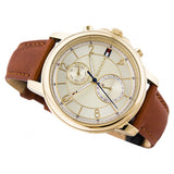 Tommy Hilfiger Claudia Rose Gold Dial Brown Leather Strap Watch for Women - 1781818 Authentic Buy Shop Now