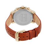 Tommy Hilfiger Claudia Rose Gold Dial Brown Leather Strap Watch for Women - 1781818 Authentic Buy Shop Now