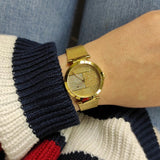 Tommy Hilfiger Lynn Quartz Gold Dial Gold Mesh Bracelet Watch For Women - 1781867 Authentic Buy Shop Now