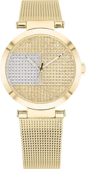 Tommy Hilfiger Lynn Quartz Gold Dial Gold Mesh Bracelet Watch For Women - 1781867 Authentic Buy Shop Now