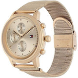 Tommy Hilfiger Blake Chronograph Rose Gold Dial Rose Gold Mesh Bracelet Watch For Women - 1781907 Authentic Buy Shop Now
