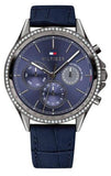 Tommy Hilfiger Ari Quartz Diamonds Blue Dial Blue Leather Strap Watch for Women - 1781979 Authentic Buy Shop Now
