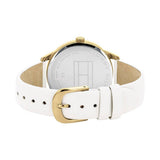 Tommy Hilfiger Brooklyn Quartz White Dial White Leather Strap Watch for Women - 1782018 Authentic Buy Shop Now