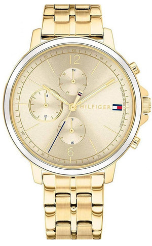 Tommy Hilfiger Madison Quartz Gold Dial Gold Steel Strap Watch For Women - 1782189 Authentic Buy Shop Now