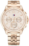 Tommy Hilfiger Harper Chronograph Quartz Rose Gold Dial Rose Gold Steel Strap Watch For Women - 1782224 Authentic Buy Shop Now