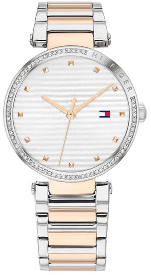 Tommy Hilfiger Lynn Quartz White Dial Two Tone Steel Strap Watch For Women - 1782236 Authentic Buy Shop Now
