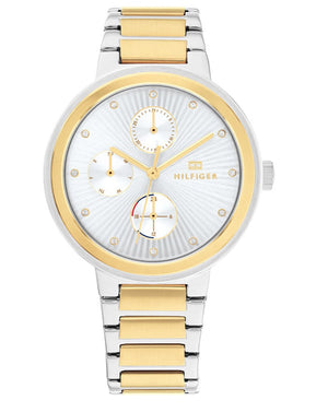 Tommy Hilfiger Joy Chronograph Silver Dial Two Tone Steel Strap Watch for Women - 1782534 Authentic Buy Shop Now