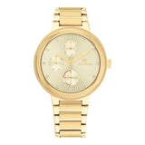 Tommy Hilfiger Joy Analog Gold Dial Gold Steel Strap Watch For Women - 1782536 Authentic Buy Shop Now