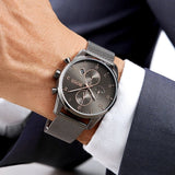 Hugo Boss Skymaster Grey Dial Grey Mesh Bracelet Watch for Men - 1513837 Authentic Buy Shop Now