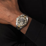 Hugo Boss Energy Chronograph Grey Dial Two Tone Steel Strap Watch For Men - 1513974 Authentic Buy Shop Now