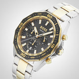 Hugo Boss Energy Chronograph Grey Dial Two Tone Steel Strap Watch For Men - 1513974 Authentic Buy Shop Now