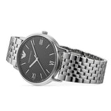 Emporio Armani Kappa Black Dial Silver Steel Strap Watch For Men - AR11152 Authentic Buy Shop Now