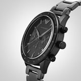 Emporio Armani Mario Chronograph Black Dial Black Steel Strap Watch For Men - AR11242 Authentic Buy Shop Now