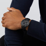 Emporio Armani Renato Chronograph Black Dial Black Nylon Strap Watch For Men - AR11457 Authentic Buy Shop Now