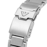 Emporio Armani Three Hand Green Dial Silver Steel Strap Watch For Men - AR11338 Authentic Buy Shop Now