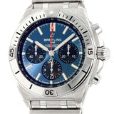 Breitling Chronomat B01 42mm Blue Dial Silver Steel Strap Watch for Men - AB0134101C1A1 Authentic Buy Shop Now