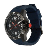 Tommy Hilfiger Cole Black Dial Blue Rubber Strap Watch for Men - 1790984 Authentic Buy Shop Now