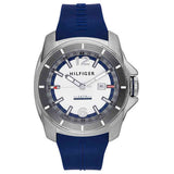 Tommy Hilfiger Windsurf White Dial Blue Rubber Strap Watch for Men - 1791113 Authentic Buy Shop Now
