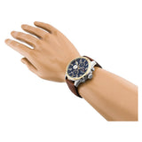 Tommy Hilfiger Sport Multifunction Blue Dial Brown Leather Strap Watch for Men - 1791137 Authentic Buy Shop Now