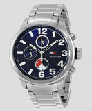Tommy Hilfiger Jackson Chronograph Blue Dial Silver Steel Strap Watch for Men - 1791242 Authentic Buy Shop Now