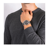 Tommy Hilfiger Jackson Quartz Black Dial Silver Steel Strap Watch for Men - 1791243 Authentic Buy Shop Now