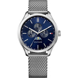 Tommy Hilfiger Oliver Quartz Blue Dial Silver Mesh Bracelet Watch for Men - 1791302 Authentic Buy Shop Now