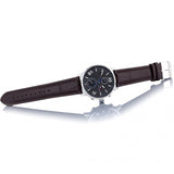 Tommy Hilfiger Aiden Quartz Black Dial Brown Leather Strap Watch for Men - 1791309 Authentic Buy Shop Now