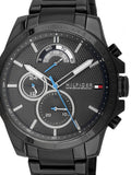 Tommy Hilfiger Decker Quartz Black Dial Black Steel Strap Watch for Men - 1791347 Authentic Buy Shop Now