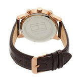 Tommy Hilfiger Kane Chronograph Blue Dial Brown Leather Strap Watch for Men - 1791399 Authentic Buy Shop Now