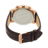 Tommy Hilfiger Kane Chronograph Blue Dial Brown Leather Strap Watch for Men - 1791399 Authentic Buy Shop Now