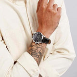 Tommy Hilfiger Kane Quartz Black Dial Black Leather Strap Watch for Men - 1791401 Authentic Buy Shop Now