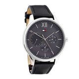 Tommy Hilfiger Damon Multifunction Black Dial Black Leather Strap Watch for Men - 1791417 Authentic Buy Shop Now