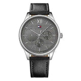 Tommy Hilfiger Damon Multifunction Black Dial Black Leather Strap Watch for Men - 1791417 Authentic Buy Shop Now