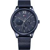 Tommy Hilfiger Damon Quartz Blue Dial Blue Mesh Bracelet Watch for Men - 1791421 Authentic Buy Shop Now