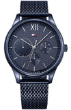 Tommy Hilfiger Damon Quartz Blue Dial Blue Mesh Bracelet Watch for Men - 1791421 Authentic Buy Shop Now