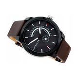 Tommy Hilfiger Denim Black Dial Brown Leather Strap Watch for Men - 1791478 Authentic Buy Shop Now