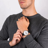 Tommy Hilfiger Lexor Silver Dial Black Leather Strap Watch For Men - 1791489 Authentic Buy Shop Now