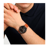Tommy Hilfiger Brooklyn Quartz Black Dial Brown Leather Strap Watch for Men - 1791510 Authentic Buy Shop Now