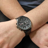 Tommy Hilfiger London Chronograph Grey Dial Black Leather Strap Watch for Men - 1791533 Authentic Buy Shop Now