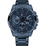 Tommy Hilfiger Decker Chronograph Blue Dial Blue Steel Strap Watch for Men - 1791560 Authentic Buy Shop Now