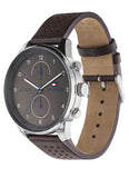 Tommy Hilfiger Chase Quartz Brown Dial Brown Leather Strap Watch for Men - 1791579 Authentic Buy Shop Now