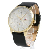 Tommy Hilfiger Hunter White Dial Black Leather Strap Watch for Men - 1791606 Authentic Buy Shop Now
