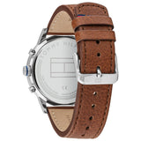 Tommy Hilfiger Kane Grey Dial Brown Leather Strap Watch for Men - 1710398 Authentic Buy Shop Now